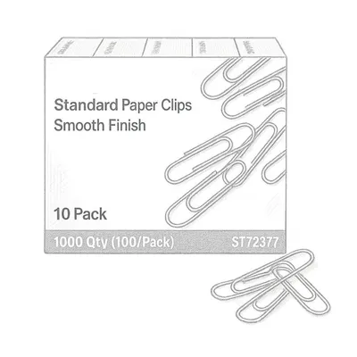 Staples Smooth Paper Clips (Pack of 10 boxes)