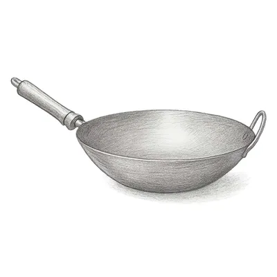 The Wok Shop Carbon Steel Wok with Metal Side Handle