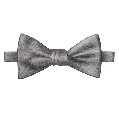 Tie Bar Solid Satin Bow Tie