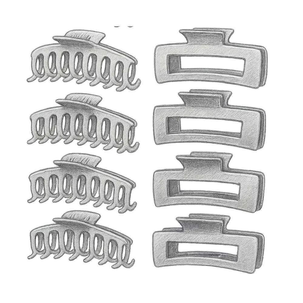 TOCESS Big Hair Clip (Pack of 8)