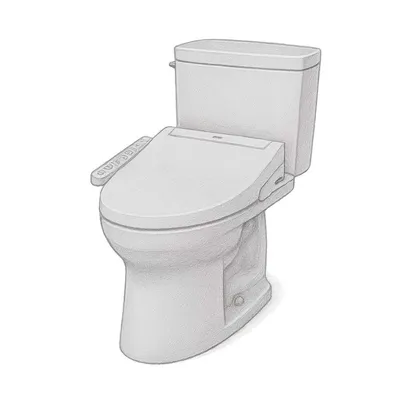 TOTO Drake® Elongated Two-Piece Toilet with Tornado Flush