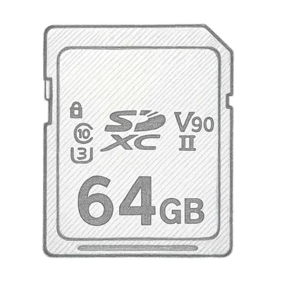 Transcend UHS-II U3 V90 SDHC Flash Memory Card (64GB)