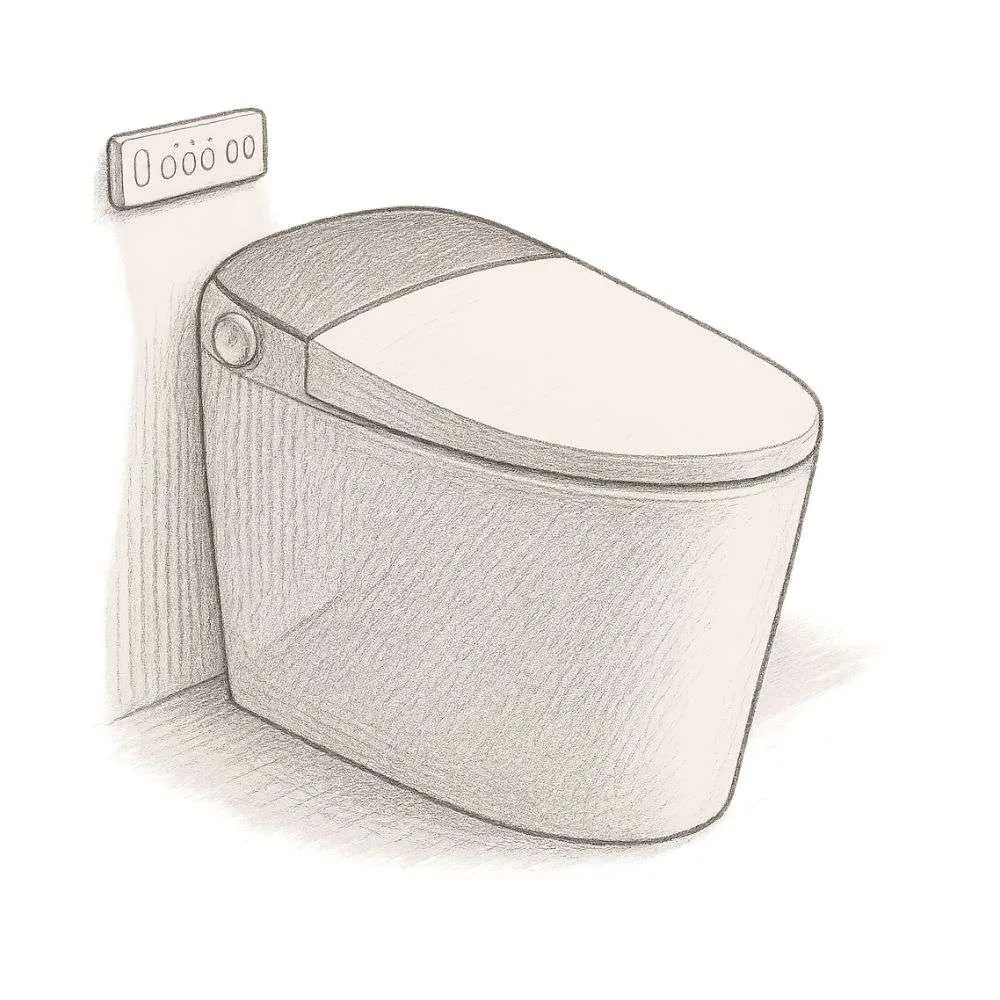 Uncle Brown Luxury Smart Toilet with Bidet Built In