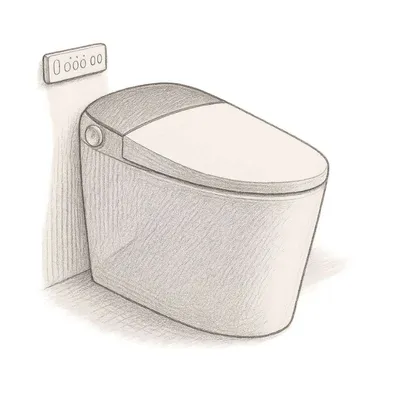 Uncle Brown Luxury Smart Toilet with Bidet Built In