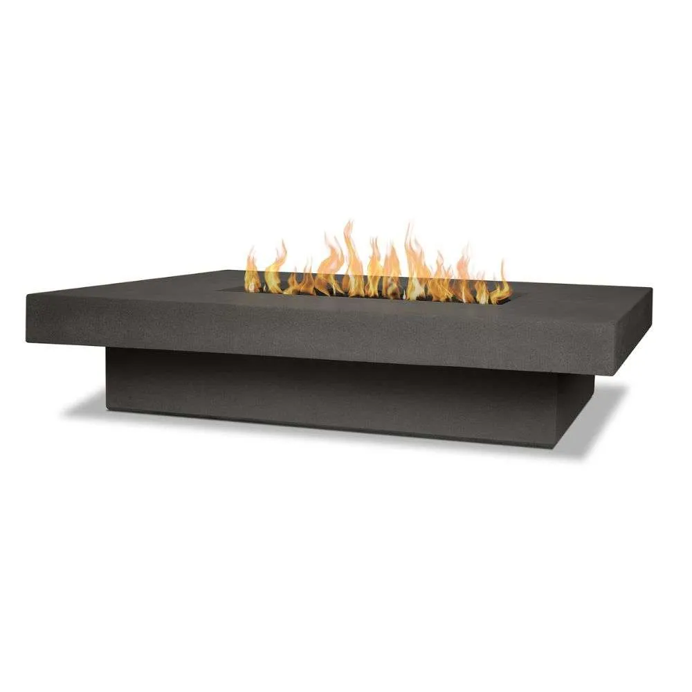 West Elm Concrete Lipped Rectangle Fire Table (60")