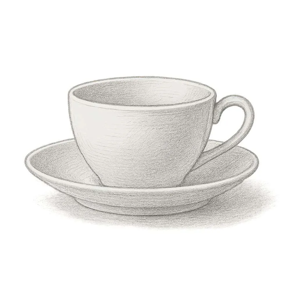 Williams Sonoma Pillivuyt Coupe Porcelain Cups and Saucers (Set of 4)
