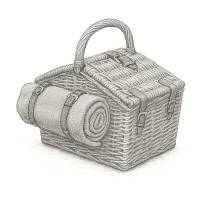 Williams Sonoma Sage Picnic Basket