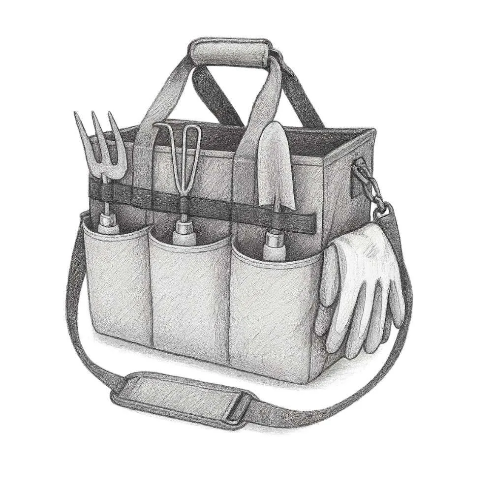 WORKPRO Standable Garden Tote Bag with 10 Pockets