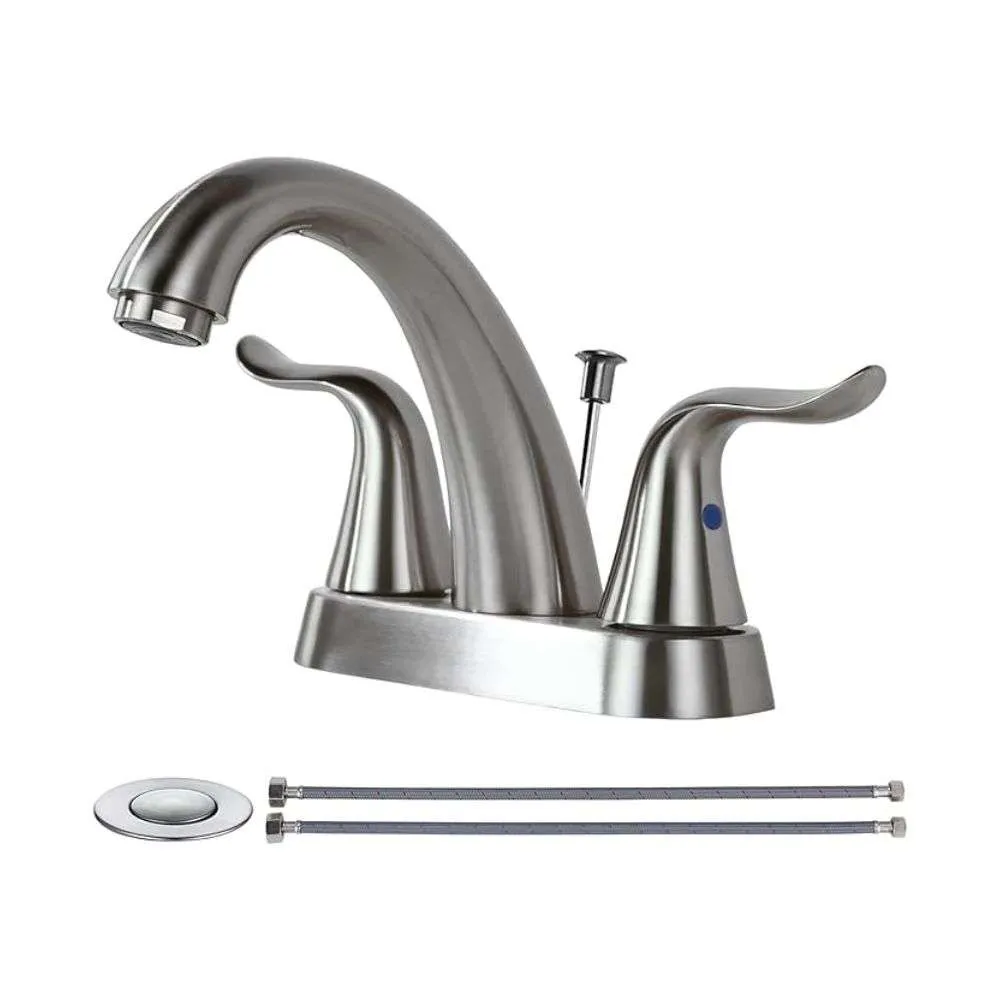 WOWOW 2-Handle Centerset Bathroom Sink Faucet