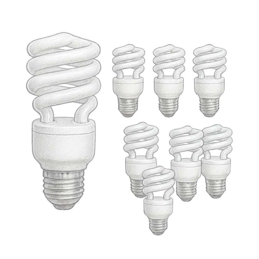 Xtricity Compact Fluorescent Light Bulbs T2 Spiral (Pack of 8)