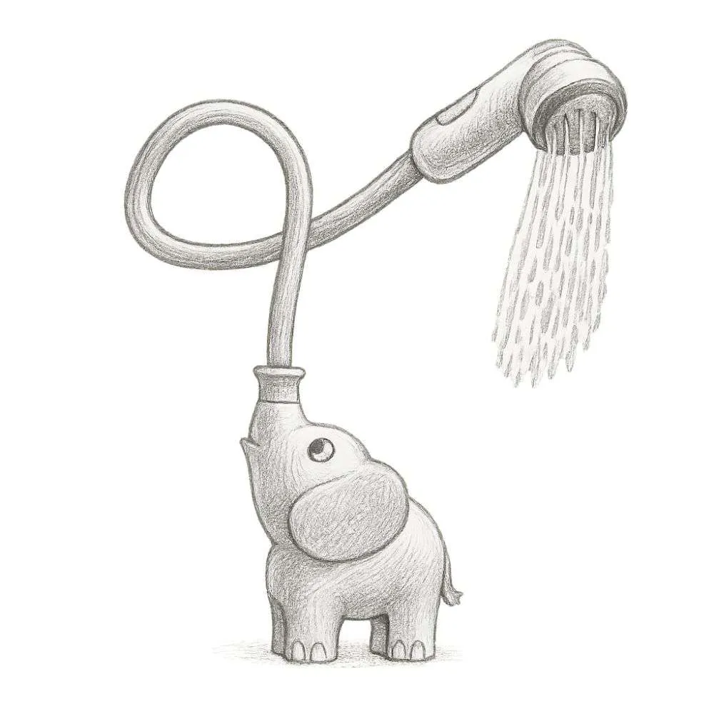 Yookidoo Elephant Baby Bath Shower Head